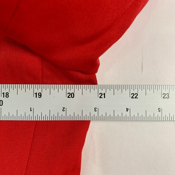 Yves Saint Laurent L Vintage Double Breasted Suit Jacket Blazer Power Red *flaw - Picture 9 of 11